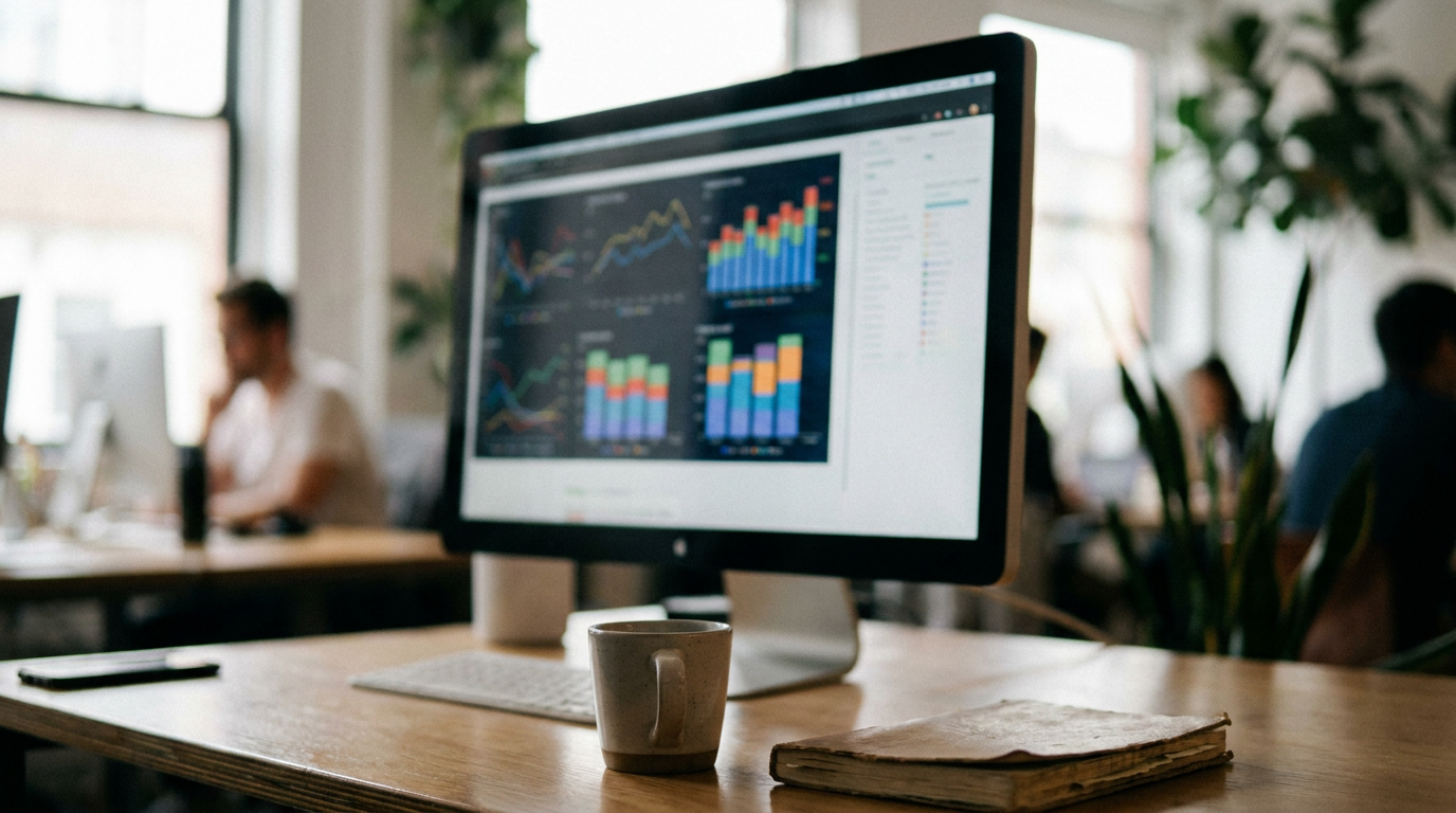 An analytics screen showing occupancy rates and member growth trends